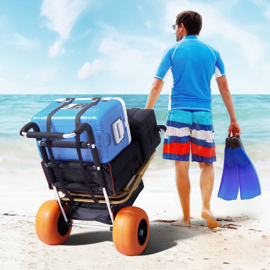 Heavy Equipment Tires - Beach Dolly With Big Wheels For