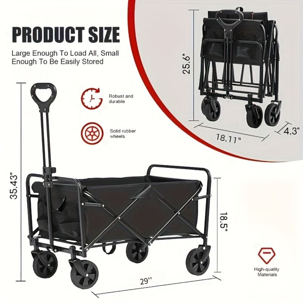 Heavy Duty Foldable Garden Car - Heavy Equipment Tires ulasan dan harga